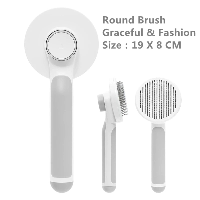 Pumpkin Pet Brush – Self-Cleaning Slicker Brush for Dogs & Cats, Removes Loose Undercoat & Tangles, Gentle Grooming Comb