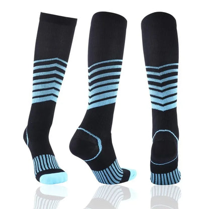 Unisex Compression Socks 20-30mmHg - Knee-High Anti-Fatigue & Pain Relief Socks for Running, Football & Sports