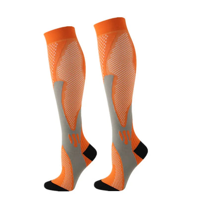Unisex Compression Socks 20-30mmHg - Knee-High Anti-Fatigue & Pain Relief Socks for Running, Football & Sports