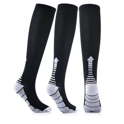 Unisex Compression Socks 20-30mmHg - Knee-High Anti-Fatigue & Pain Relief Socks for Running, Football & Sports