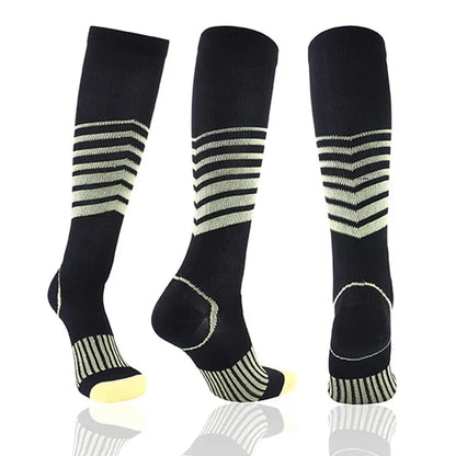 Unisex Compression Socks 20-30mmHg - Knee-High Anti-Fatigue & Pain Relief Socks for Running, Football & Sports