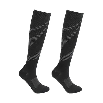 Unisex Compression Socks 20-30mmHg - Knee-High Anti-Fatigue & Pain Relief Socks for Running, Football & Sports