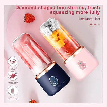 Xiaomi Portable USB Juicer Cup – 400ML Double Cup Fruit Blender for Smoothies, Protein Shakes & More
