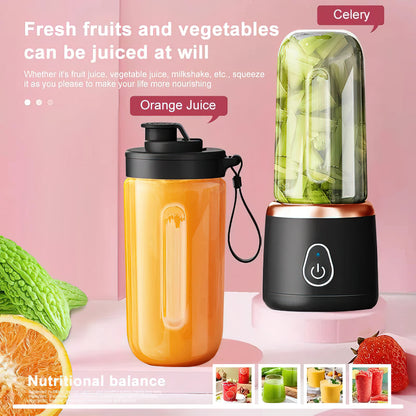 Xiaomi Portable USB Juicer Cup – 400ML Double Cup Fruit Blender for Smoothies, Protein Shakes & More
