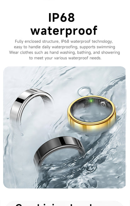 Ultra Narrow 6.5mm Smart Ring Heart Rate Blood Oxygen Sleep Sport Remote Control Phone Camera Tiktok Page Turning Waterproof APP