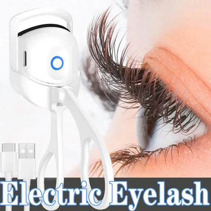 Portable Electric Heated Eyelash Curler – USB Rechargeable Lash Perm Tool with 2 Temperature Settings