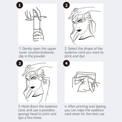 Waterproof Eyebrow Stamp Shaping Kit – Long-Lasting Powder with Templates & Brushes for Natural Brows