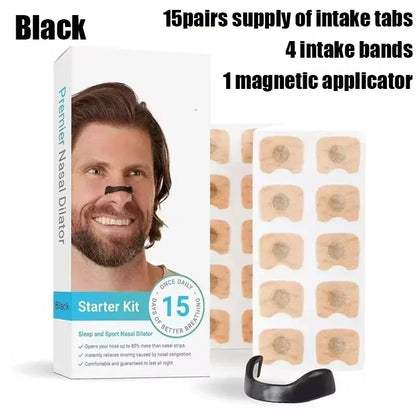 15 Pairs Magnetic Nasal Breathing Dilators Kit – Anti-Snore Nose Clips for Improved Oxygen Intake & Better Sleep