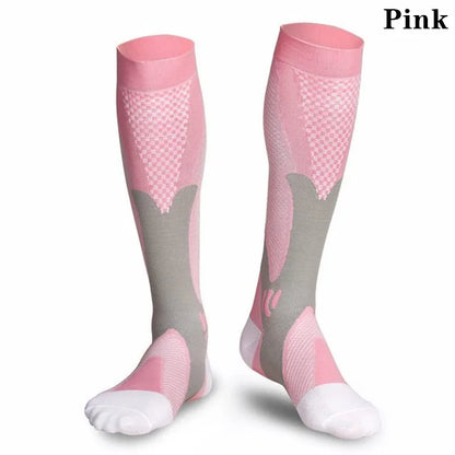 Unisex Compression Socks 20-30mmHg - Knee-High Anti-Fatigue & Pain Relief Socks for Running, Football & Sports