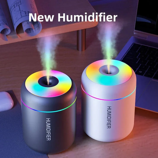180ML USB Mini Aroma Humidifier – Ultrasonic Diffuser with LED Light for Home, Car & Bedroom