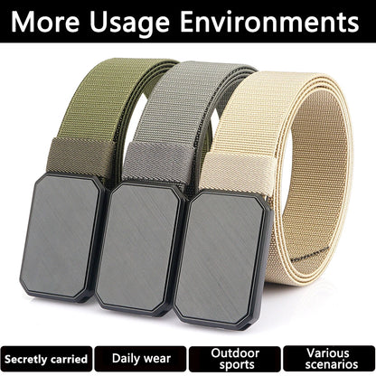 TUSHI Tactical Belt for Men & Women - Aluminium Alloy Quick Release Military Waistband for Outdoor, Hiking & Casual Wear
