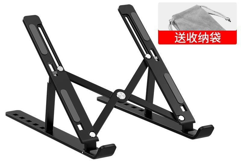 Supporto per laptop in lega di alluminio regolabile, pieghevole, portatile, per supporto per computer portatile, supporto antiscivolo.