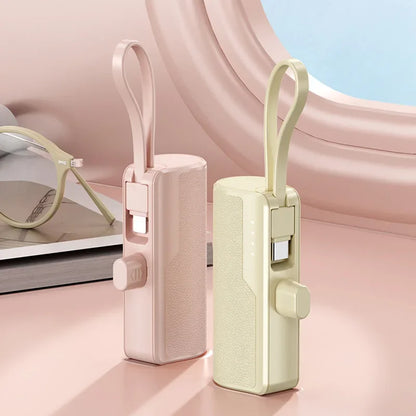 Xiaomi 50000mAh Mini Capsule Power Bank – Fast Charging with Built-in Lanyard, Type-C & Lightning Output