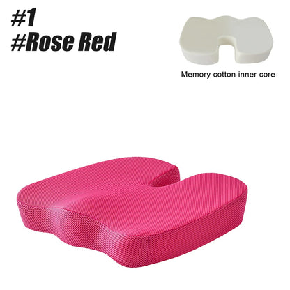 Seat Cushion for Office Chairs - Tailbone Pain Relief Pillow - Ergonomic Posture Support Pad