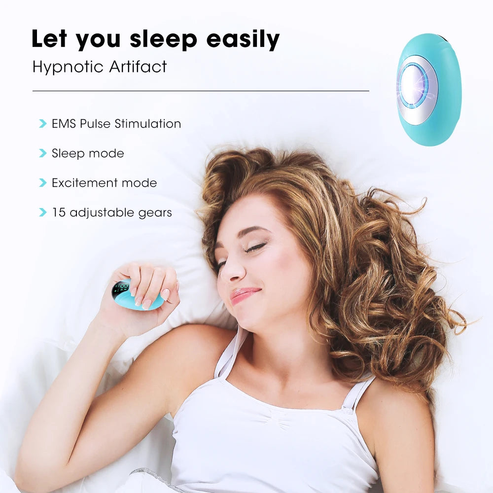 Handheld Sleep Aid Device – Insomnia Relief Instrument for Anxiety, Pressure & Stress Therapy, Adjustable EMS Micro-Current Sleep Enhancer