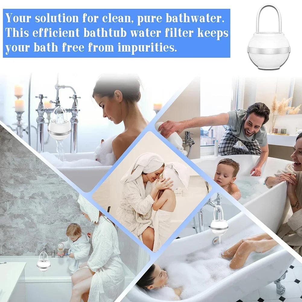 BPA-Free Bath Ball Water Filter for Tub - Chlorine Removal, Improves Water Quality, Softer Smoother Skin