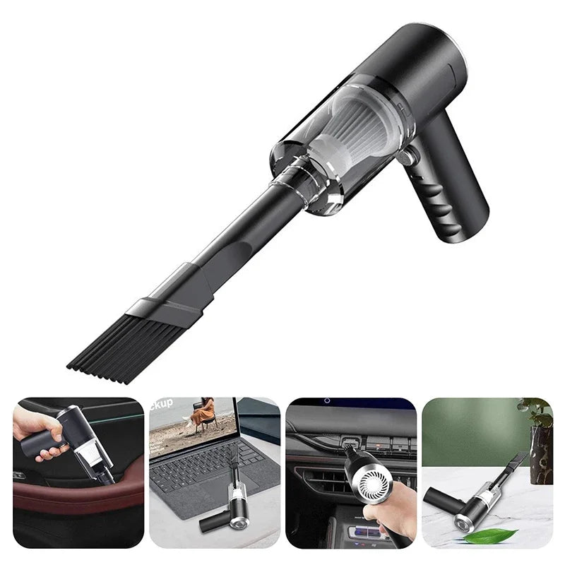 Powerful Wireless Portable Car Vacuum Cleaner - Mini Handheld Strong Suction Cleaning Machine for Car & Home