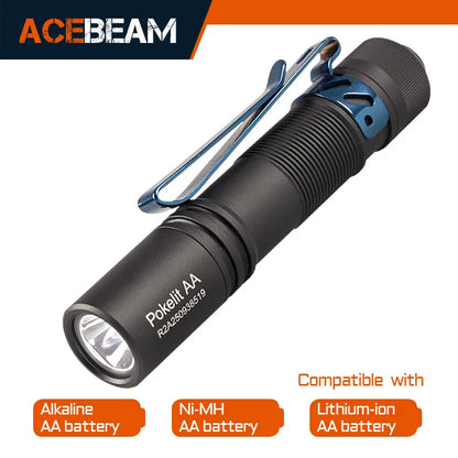 ACEBEAM Pokelit AA EDC Flashlight – 1000 Lumens Rechargeable Mini Torch with USB-C, IP68 Waterproof, Keychain-Friendly