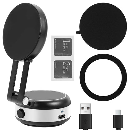 Suction Cup Magnetic Phone Mount – 360° Rotating Car & Desk Holder for All Smartphones