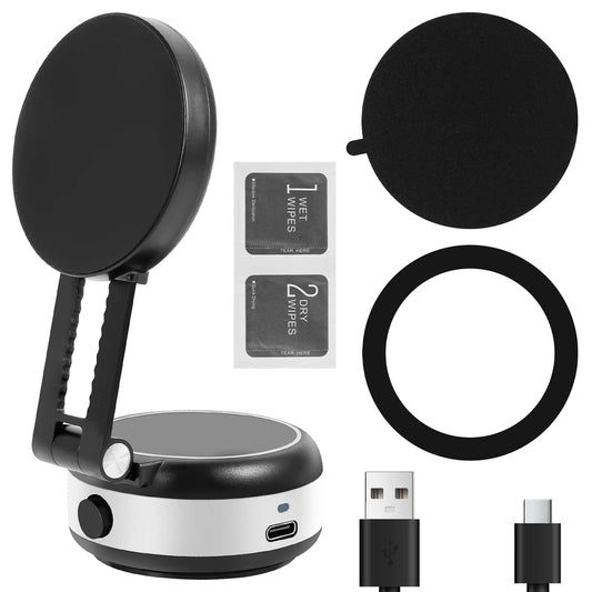 Suction Cup Magnetic Phone Mount – 360° Rotating Car & Desk Holder for All Smartphones