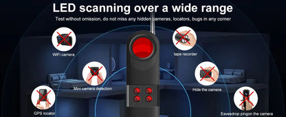 Camera Detector – Anti-Spy Infrared & GPS Signal Detection Alarm for Privacy Protection