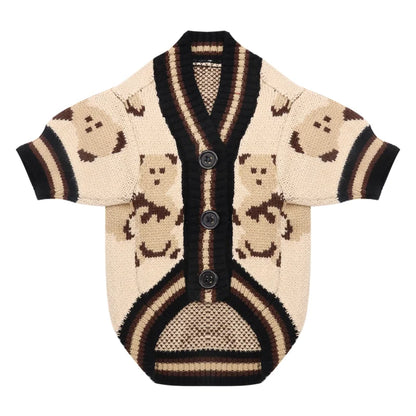Luxury Knitted Winter Dog Sweater for Small Dogs – Warm Cardigan for Chihuahua & French Bulldog