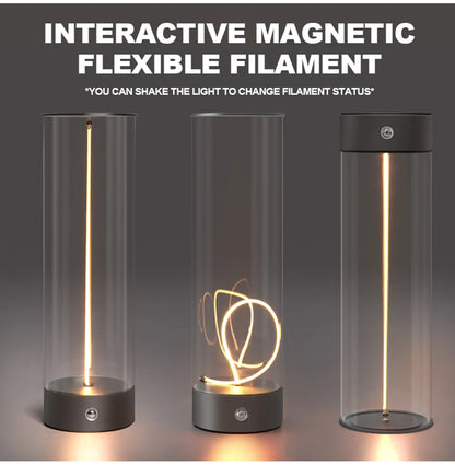 Minimalist Magnetic Touch-Control Desk Lamp – Cordless USB Rechargeable Night Light with 3 Ambient Colors