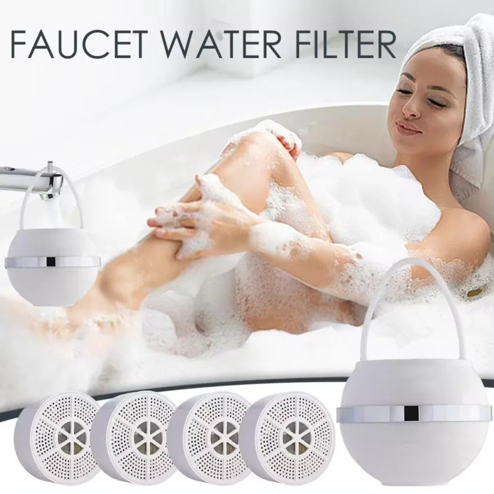 BPA-Free Bath Ball Water Filter for Tub with Activated Carbon - Removes Chlorine for Softer, Smoother Skin