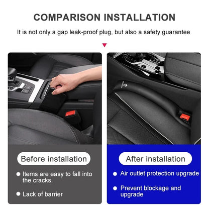 Car Seat Gap Filler – Soft Leather Padding Leak Protector