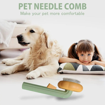 Pumpkin Pet Brush – Self-Cleaning Slicker Brush for Dogs & Cats, Removes Loose Undercoat & Tangles, Gentle Grooming Comb