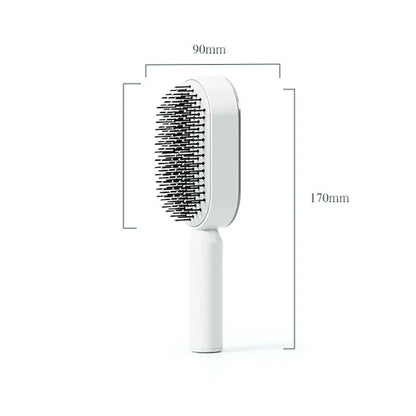 Self Cleaning Hair Brush for Women – One-Key Hair Loss Prevention & Scalp Massage Comb