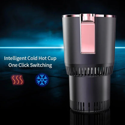 Smart 2-in-1 Car Hot & Cold Cup Holder – Fast Heating & Cooling Drink Warmer/Chiller with Touch Screen Control