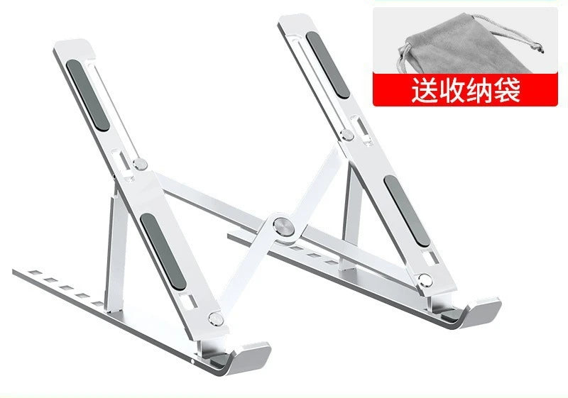 Supporto per laptop in lega di alluminio regolabile, pieghevole, portatile, per supporto per computer portatile, supporto antiscivolo.