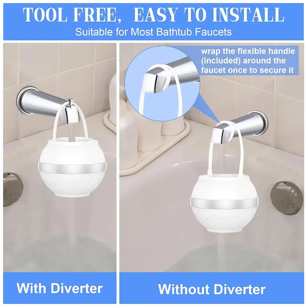 BPA-Free Bath Ball Water Filter for Tub - Chlorine Removal, Improves Water Quality, Softer Smoother Skin