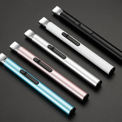 Mini USB rechargeable flameless electric arc lighter in multiple colors for candle and gas stove ignition