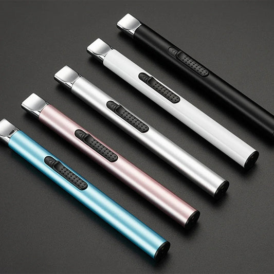 Mini USB rechargeable flameless electric arc lighter in multiple colors for candle and gas stove ignition