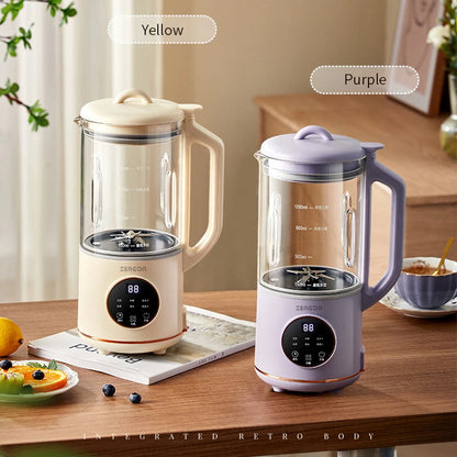 Donirt 800ml Soy Milk Maker & Electric Juicer Blender – 10-Blade High-Speed Wall Breaking Machine, Rice Paste & Breakfast Maker, 500W Heating, 24H Timer