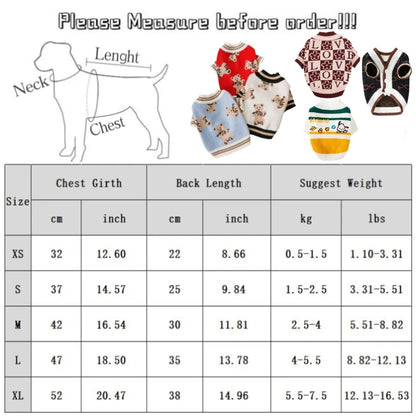 Luxury Knitted Winter Dog Sweater for Small Dogs – Warm Cardigan for Chihuahua & French Bulldog
