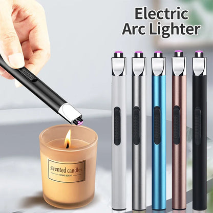 Mini USB Rechargeable Electric Pulse Flameless Arc Lighter – Windproof, Safe Candle & Gas Stove Ignition