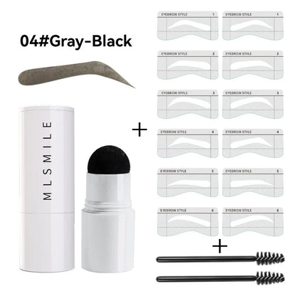 Waterproof Eyebrow Stamp Shaping Kit – Long-Lasting Powder with Templates & Brushes for Natural Brows
