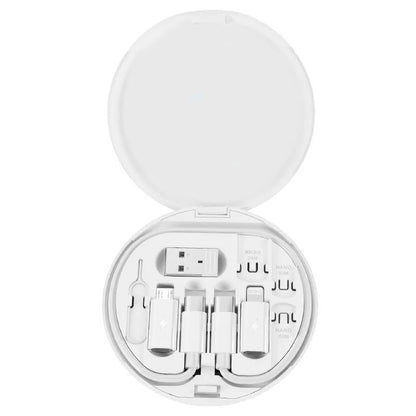 Multi USB Type C to C 60W Charging Adapter Cable Kit – USB A & Type C to Micro, Lighting, & Fast Charging Set with Phone Holder
