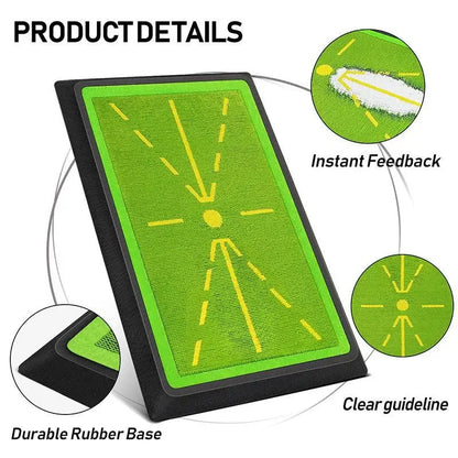 Golf Strike Mat PM130-B - Swing Training Detection Pad with Trace Display for Beginners