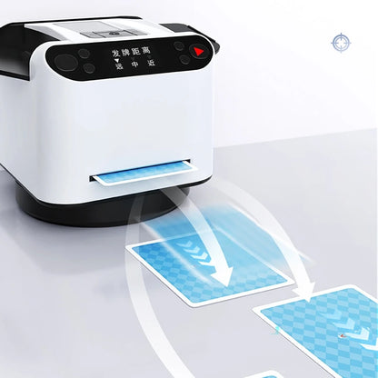 360° Rotating Automatic Card Shuffle Dealer Machine – 2-in-1 Shuffling & Dealing Tool for Poker, Party Games, and Outdoor Use