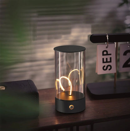 Minimalist Magnetic Touch-Control Desk Lamp – Cordless USB Rechargeable Night Light with 3 Ambient Colors