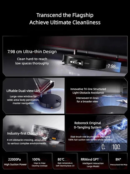 Intelligent machine G30 space robot vacuum cleaner 22KPa high suction new bionic manipulator household dry and wet cleaning