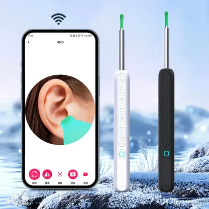 Visual Ear Cleaner with 1296P Camera & 6 LED Lights - Wireless WI-FI Smart Ear Wax Removal Tool with USB-C Charging
