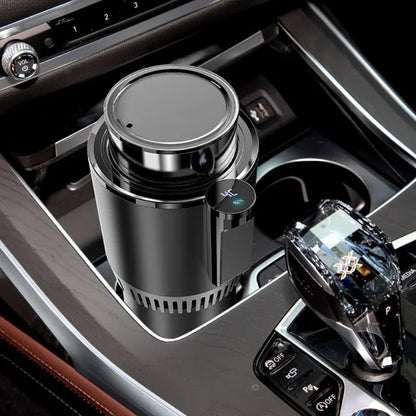 Smart 2-in-1 Car Hot & Cold Cup Holder – Fast Heating & Cooling Drink Warmer/Chiller with Touch Screen Control