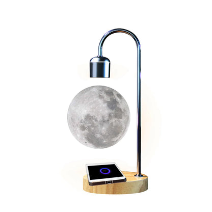 Magnetic Levitating Light Bulb – Wireless Floating LED Desk Lamp with Wood Base (Warm White)