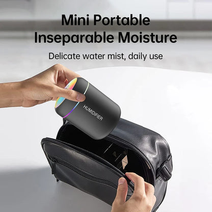 180ML USB Mini Aroma Humidifier – Ultrasonic Diffuser with LED Light for Home, Car & Bedroom