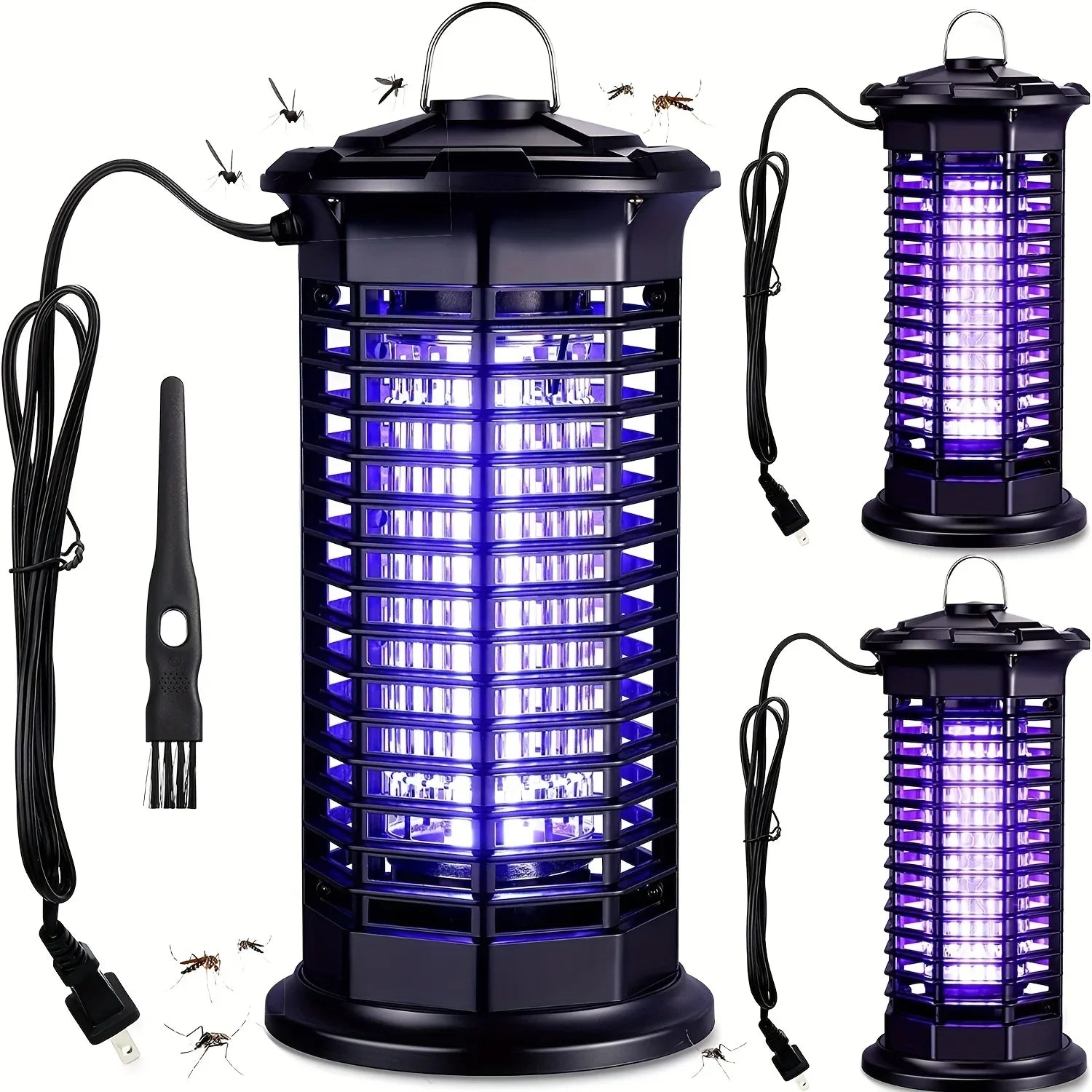Powerful Outdoor Mosquito Zapper – UV LED Insect Trap with Electric Shock – Safe & Chemical-Free Pest Control